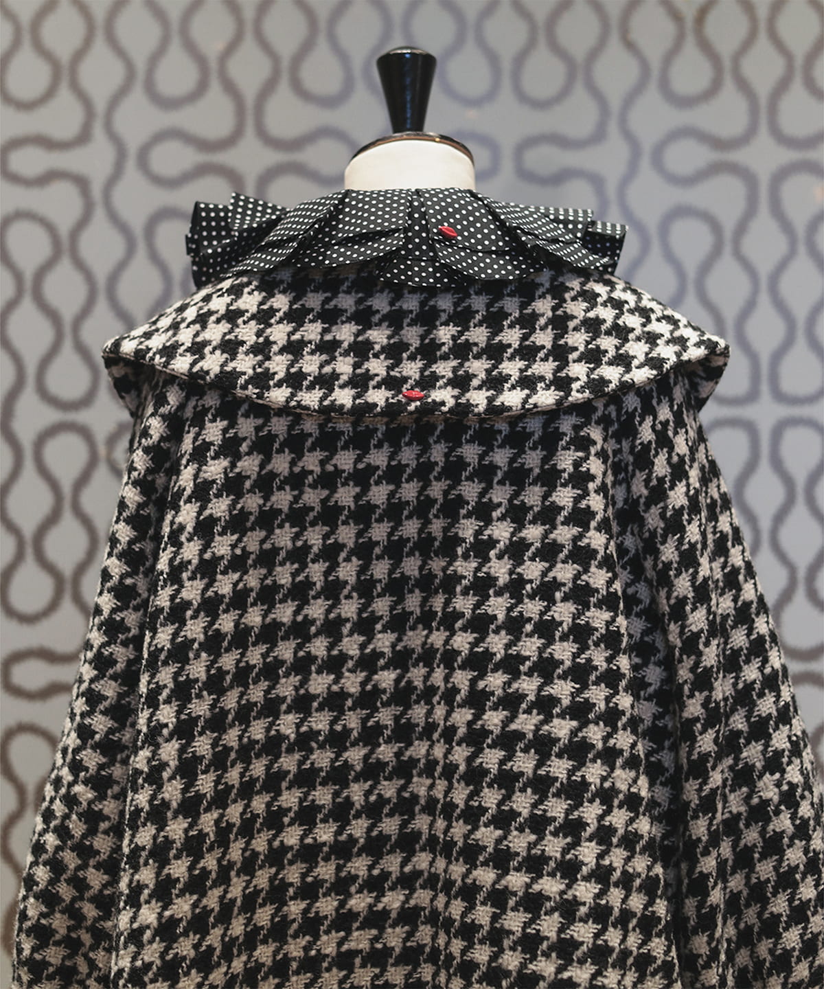 BEAMS BOY 千鳥柄　ステンカラーコート BEAMS BOY ソロテックス フルフラン ステンカラーコート 千鳥 グリーン