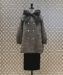 ビッグカラー コート 千鳥