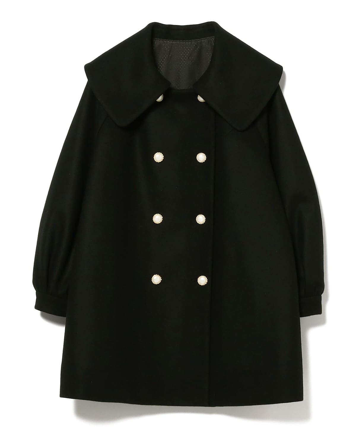 ビッグカラー コート ソリッド コート WOMEN BLACK ONE SIZE ビッグカラー コート ソリッド コート WOMEN BLACK ONE SIZE