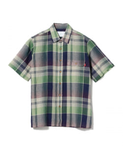 ▲WHIMSY SOCKS / PLAID RAMIE SHORT SLEEVE SHIRT