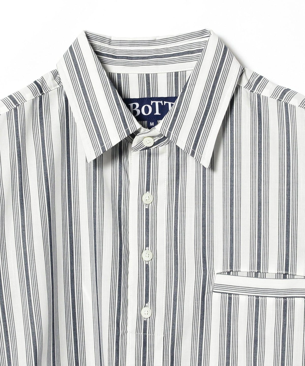 bott stripe pullover shirt ストライプシャツ L