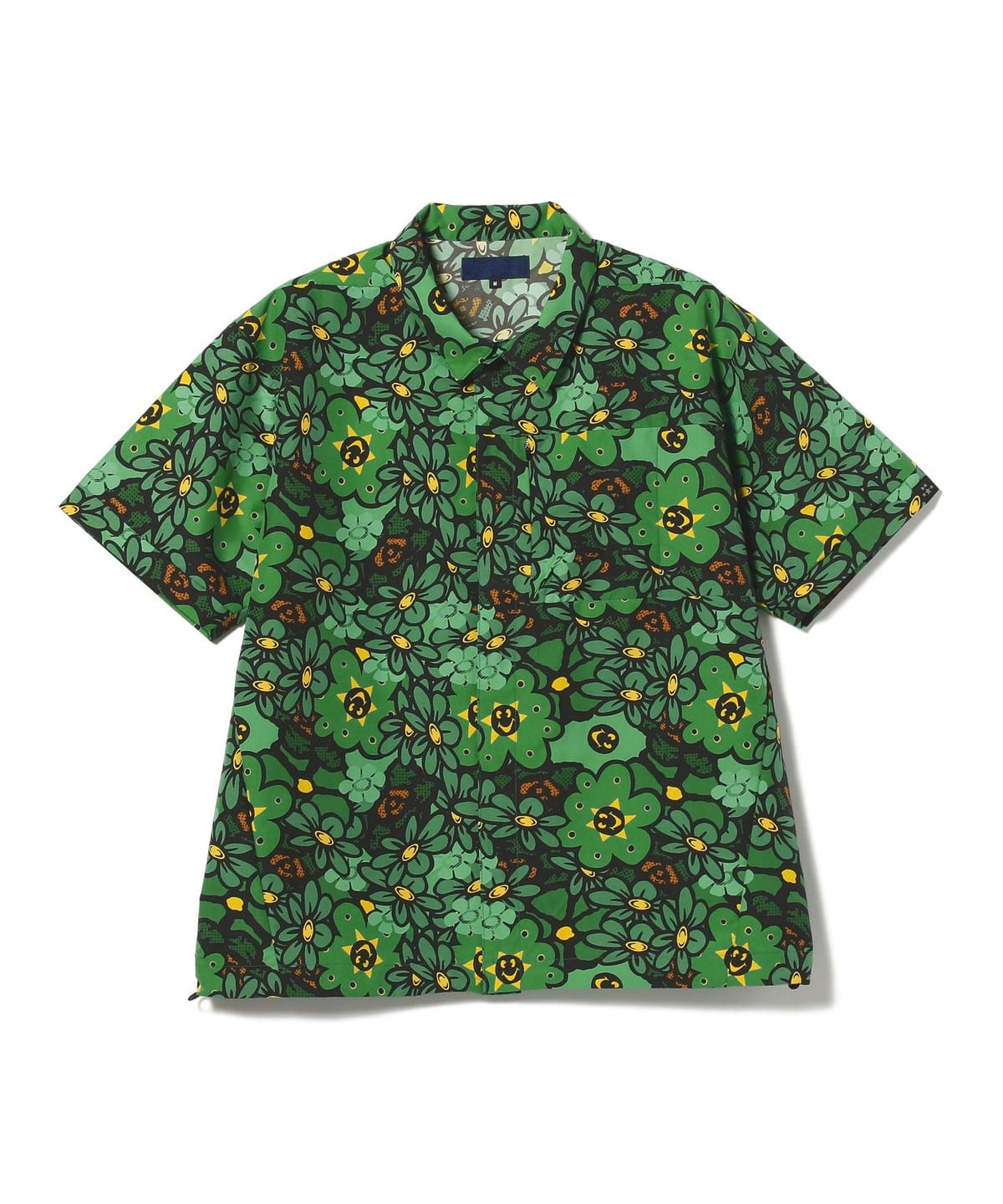Mini floral rayon shirt 緑 M
