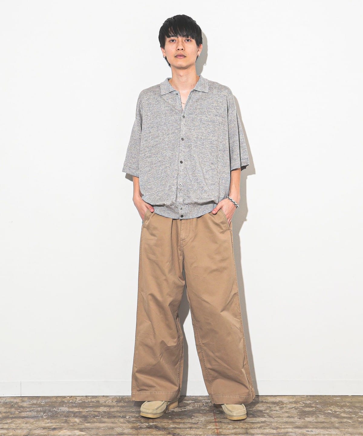 BEAMS T（ビームスT）crepuscule / Linen Short Sleeve Shirt（シャツ 