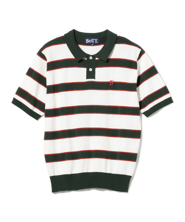 BEAMS T（ビームスT）BoTT / Border Knit Polo（シャツ・ブラウス 