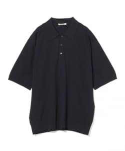 ▲AURALEE / SUPER HIGH GAUGE COTTON KNIT POLO