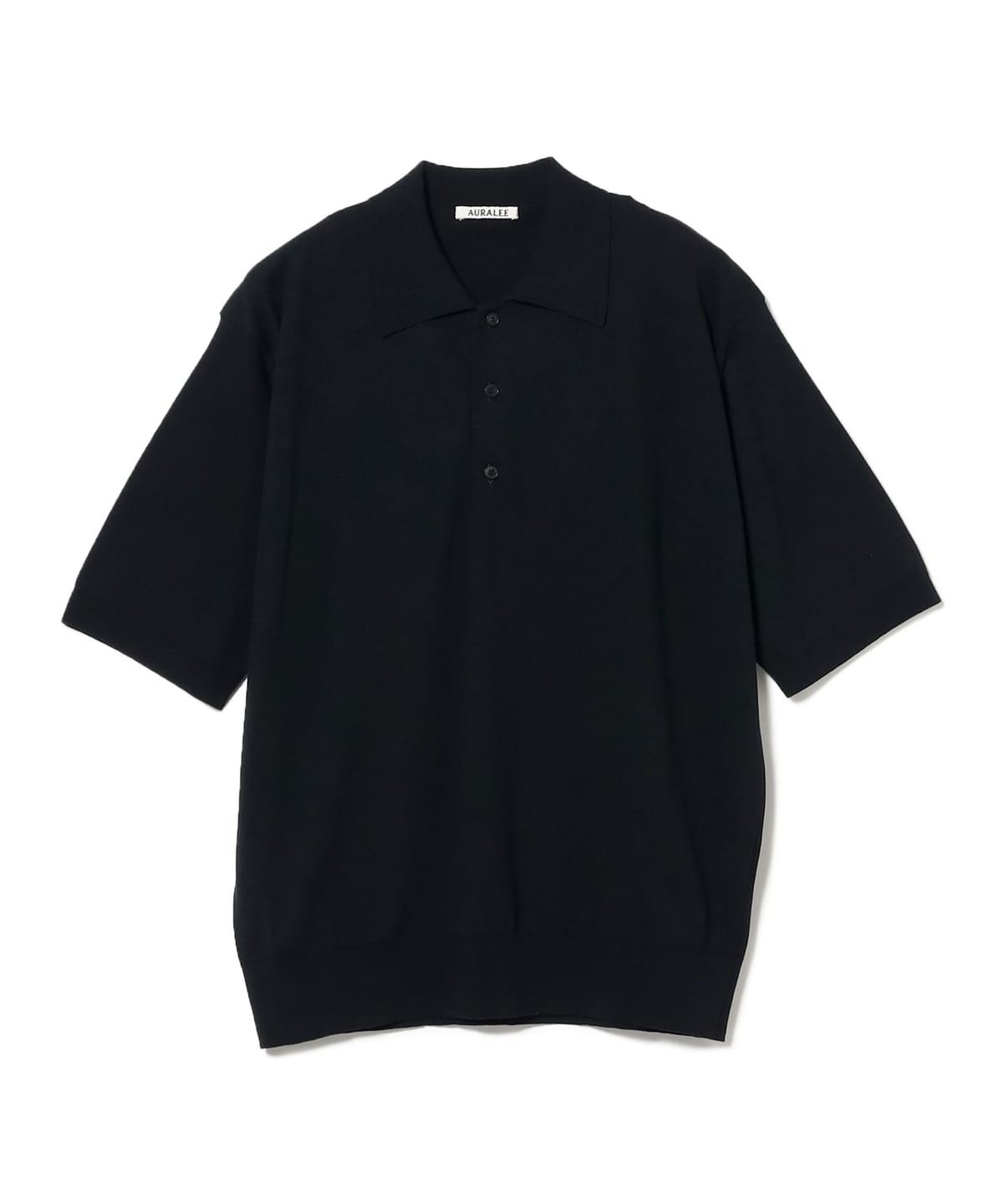 AURALEE オーラリー / SUPER HIGH GAUGE COTTON KNIT POLO シャツ・ブラウス MEN DARK NAVY M(4) AURALEE オーラリー / SUPER HIGH GAUGE COTTON KNIT POLO シャツ・ブラウス MEN DARK NAVY M(4)
