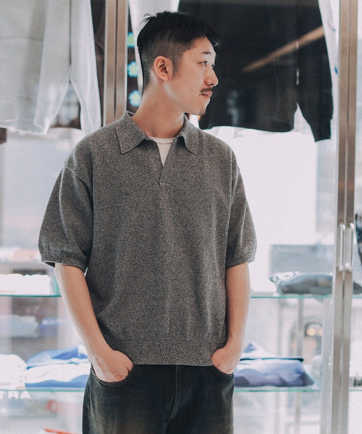 BEAMS T（ビームスT）crepuscule / Moss Stitch Polo（シャツ