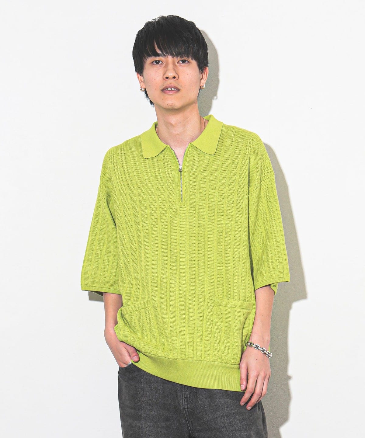 crepuscule / Rib Half Zip Polo シャツ・ブラウス MEN LINE L crepuscule / Rib Half Zip Polo シャツ・ブラウス MEN LINE L