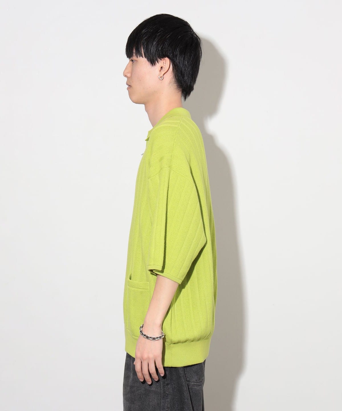 BEAMS T（ビームスT）crepuscule / Rib Half Zip Polo（シャツ
