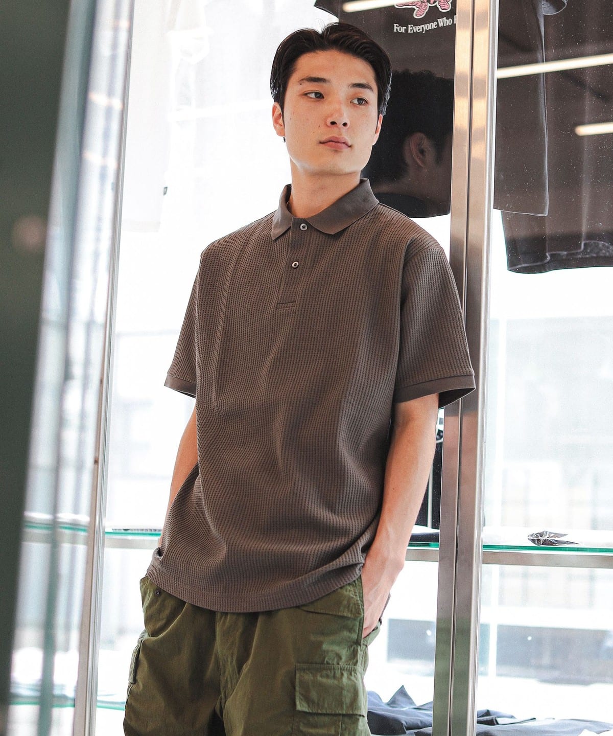 BEAMS T（ビームスT）【6/25新規値下げ】ワッフル ポロシャツ