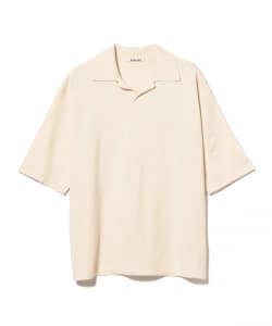 AURALEE / HIGH GAUGE TUSSAH SILK KNIT SKIPPER POLO