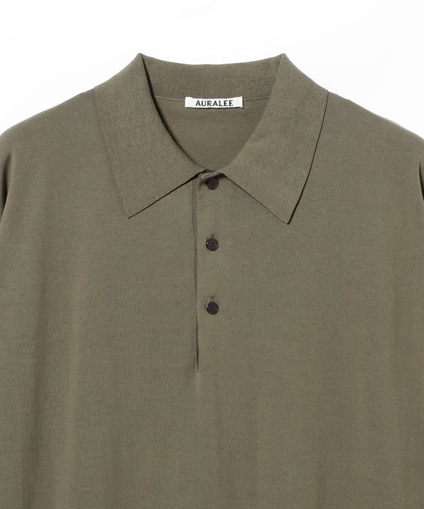 BEAMS T（ビームスT）AURALEE / GIZA HIGH GAUGE KNIT POLO（シャツ