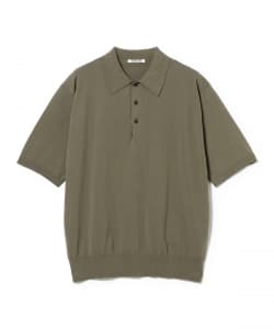 AURALEE / GIZA HIGH GAUGE KNIT POLO