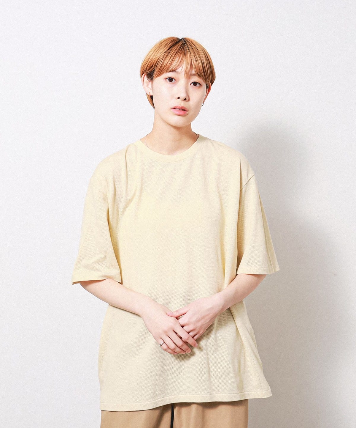 国民民主、 AURALEE COTTON MESH L S TEE 鹿の子長袖カットソー | www