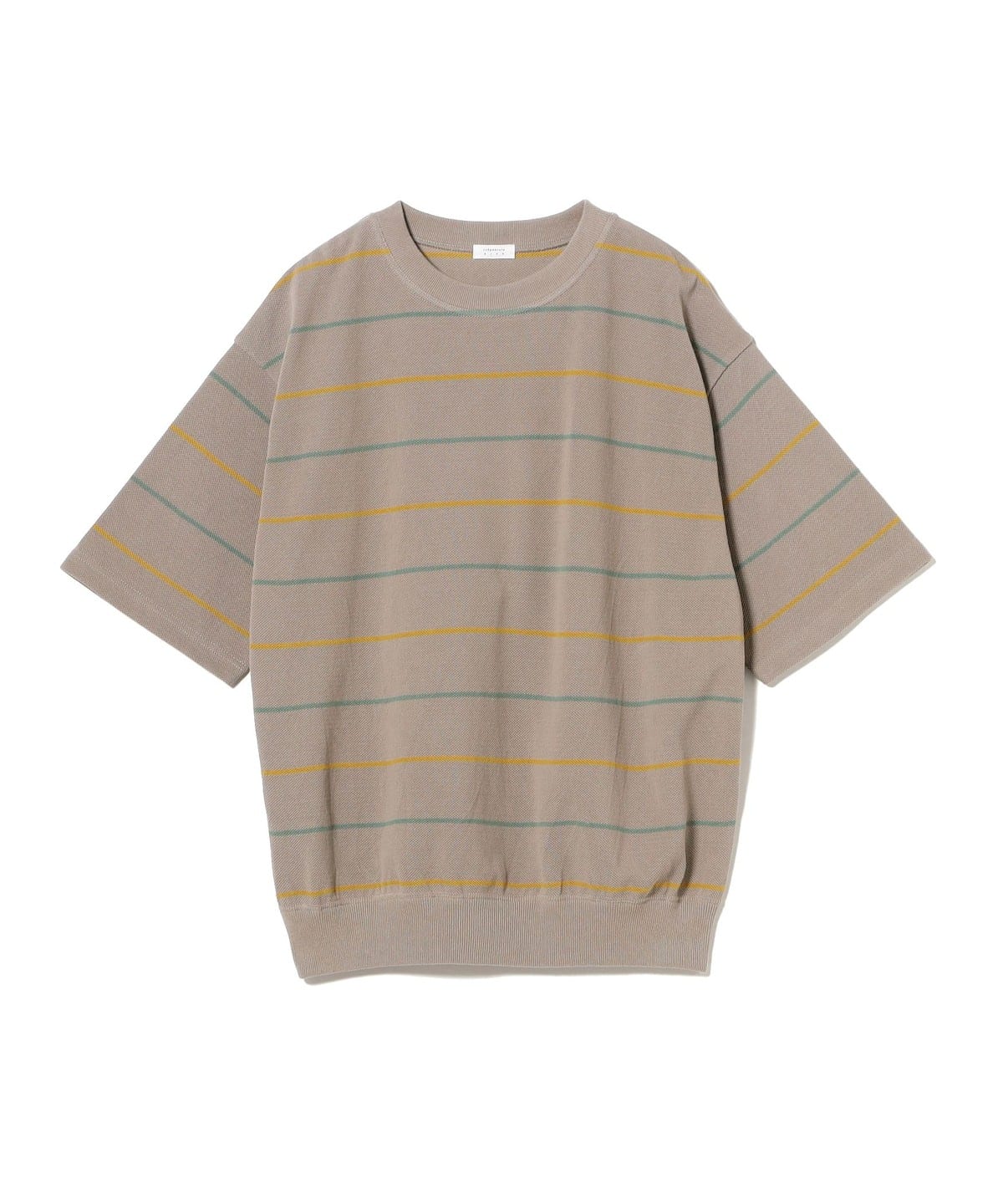【別注】crepuscule / 鹿の子 Border TEE Tシャツ・カットソー MEN BEIGE XL 【別注】crepuscule / 鹿の子 Border TEE Tシャツ・カットソー MEN BEIGE XL
