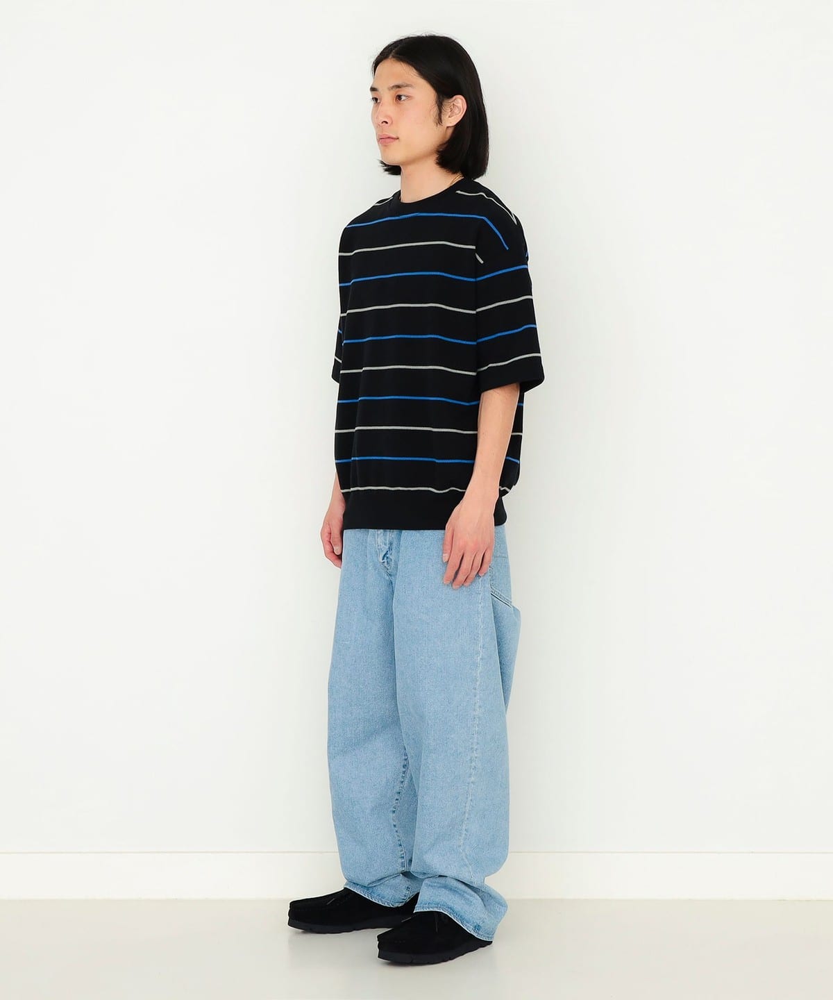 BEAMS T（ビームスT）【別注】crepuscule / 鹿の子 Border TEE（T