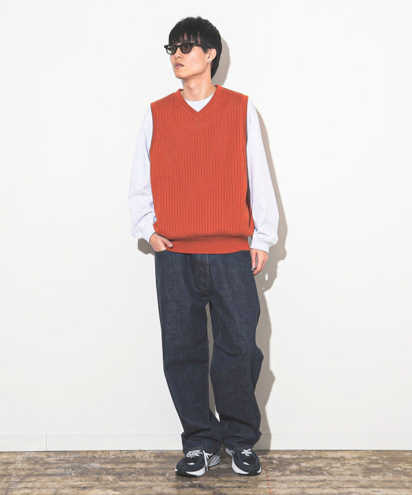 BEAMS T（ビームスT）crepuscule / Stripe Mesh Vest（トップス