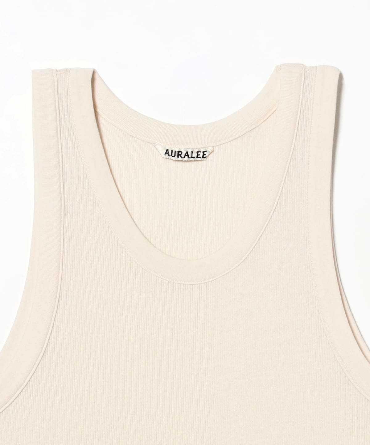 Auralee Organic Soft Rib Tank in Ivory Curated at Jake and Jones