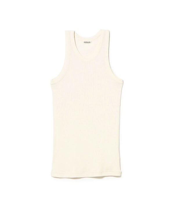 トップス AURALEE / ORGANIC SOFT RIB TANK TOP AURALEE】 ORGANIC SOFT RIB TANK TOP / COTTON SILK STRETCH DOUBLE