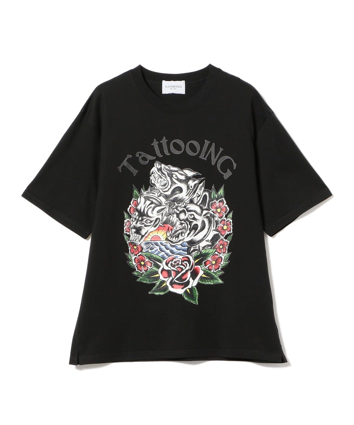 BEAMS T BEAMS T Outlet] BLACK WEIRDOS / 3Dogs Long Sleeve T-shirt