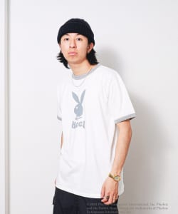 ▲PLAYBOY × Heel Collective / Limited to BEAMS T Ringer T-shirt