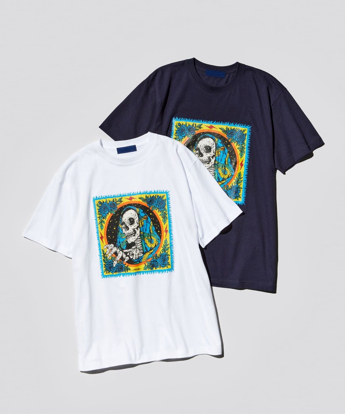 LA ストリートプリント For Life Skull Tシャツ ホワイト XL