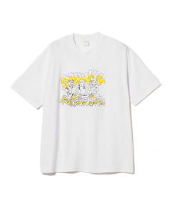 ▲Tea Club Scheme Team × SPANK4 / ROCK BEAST FROM HELL print short sleeve T-shirt