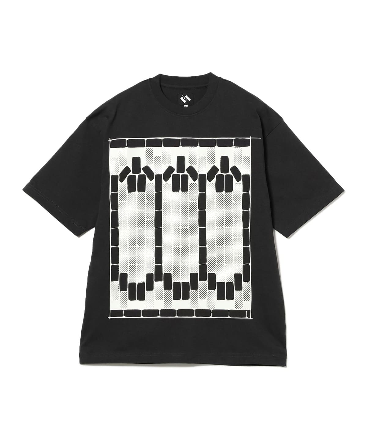 THE TRILOGY TAPES / TETRIS TEETH GLOW IN THE DARK INK T-SHIRT Tシャツ・カットソー MEN BLACK L THE TRILOGY TAPES / TETRIS TEETH GLOW IN THE DARK INK T-SHIRT Tシャツ・カットソー MEN BLACK L