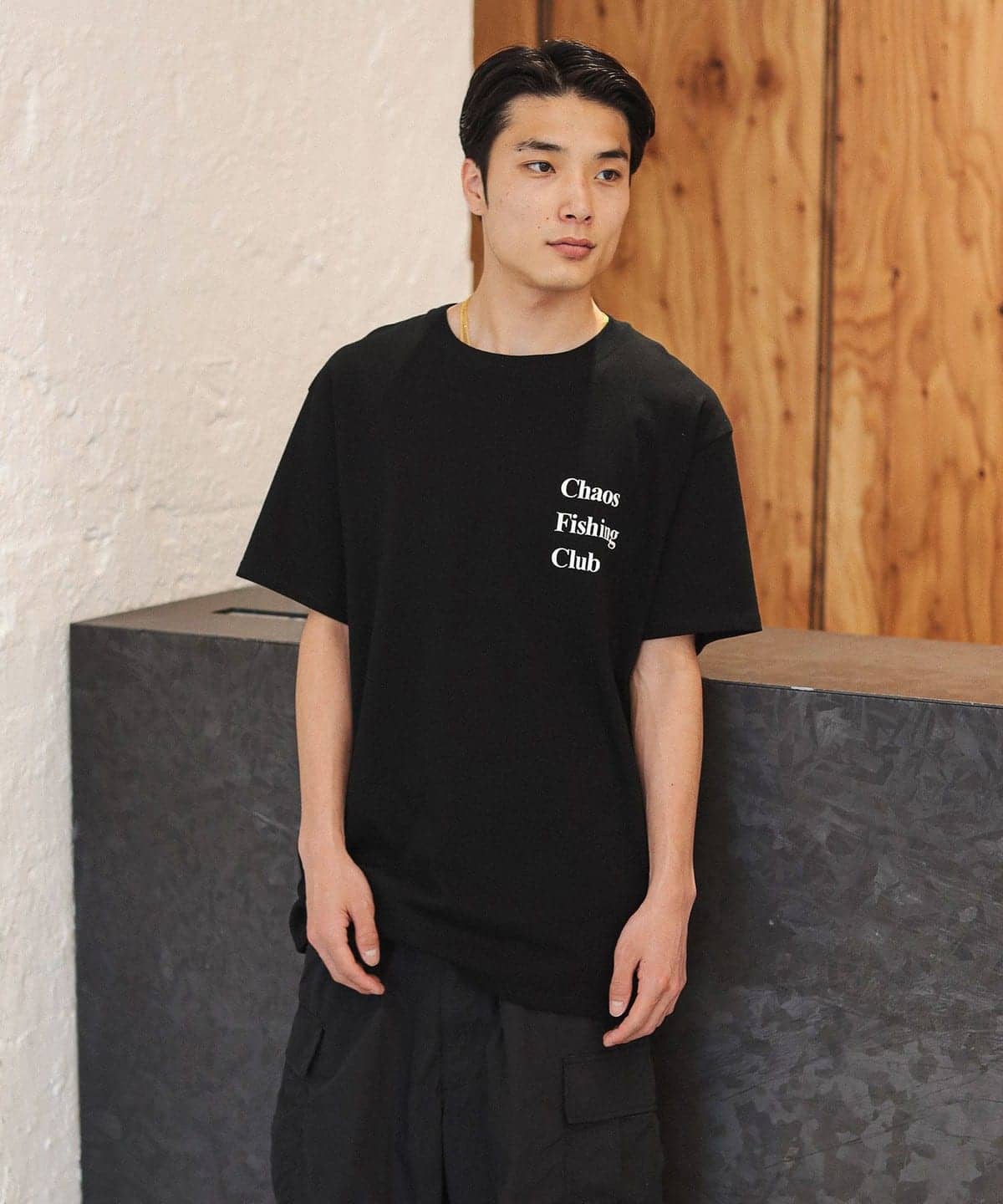 Chaos Fishing Club カオス フィッシング クラブ / Logo T-Shirt S/S Tシャツ・カットソー MEN BLACK L Chaos Fishing Club カオス フィッシング クラブ / Logo T-Shirt S/S Tシャツ・カットソー MEN BLACK L