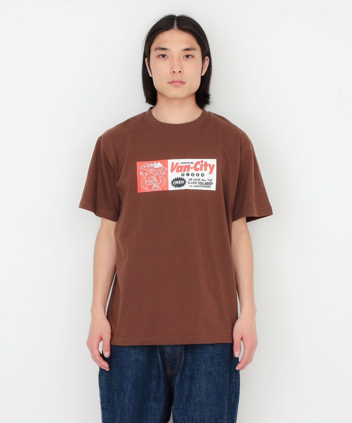 Van-City PIZZA T-SHIRT Tシャツ・カットソー MEN BROWN M Van-City PIZZA T-SHIRT Tシャツ・カットソー MEN BROWN M
