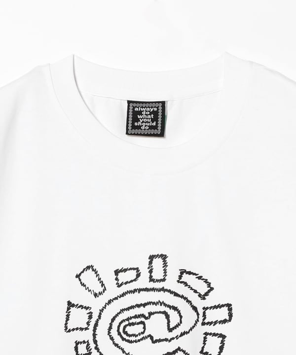 トップス ALWAYS SKETCHY SUN T-SHIRT WHITE Always Do What You Should Do: Men's Sketchy @Sun T-Shirt (White