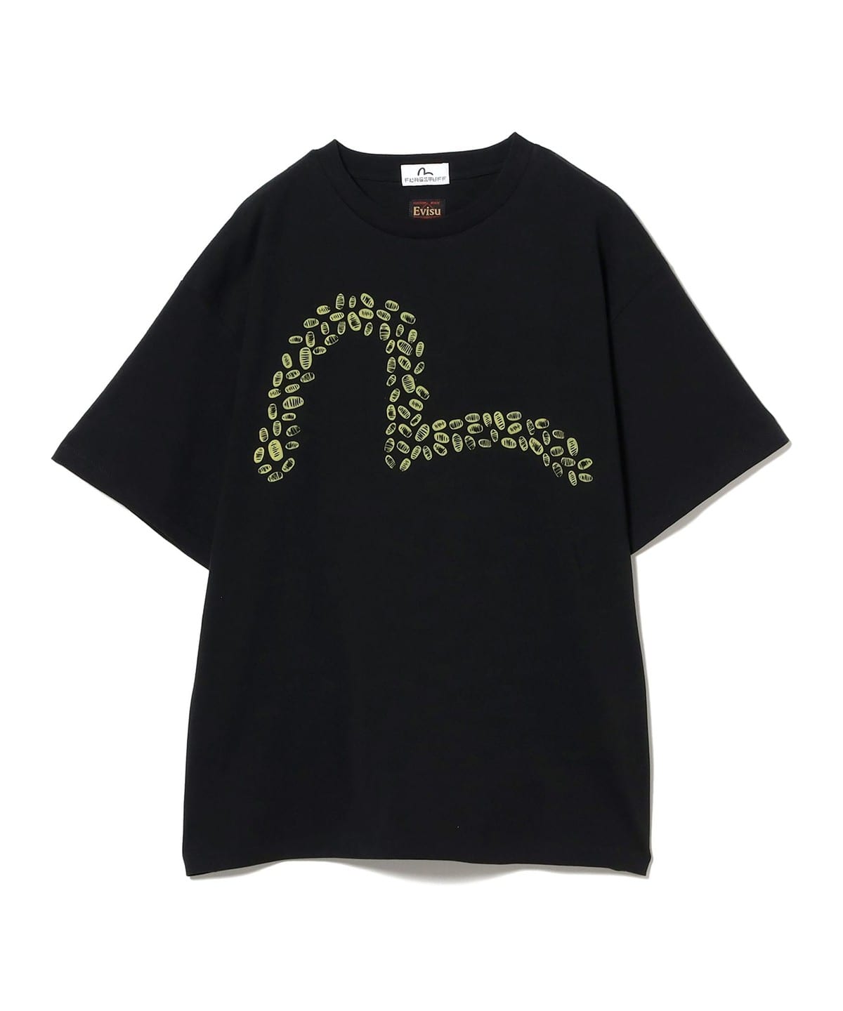F-LAGSTUF-F フラグスタフ / SS TEE(×EVISU) Tシャツ・カットソー MEN BLACK M F-LAGSTUF-F フラグスタフ / SS TEE(×EVISU) Tシャツ・カットソー MEN BLACK M