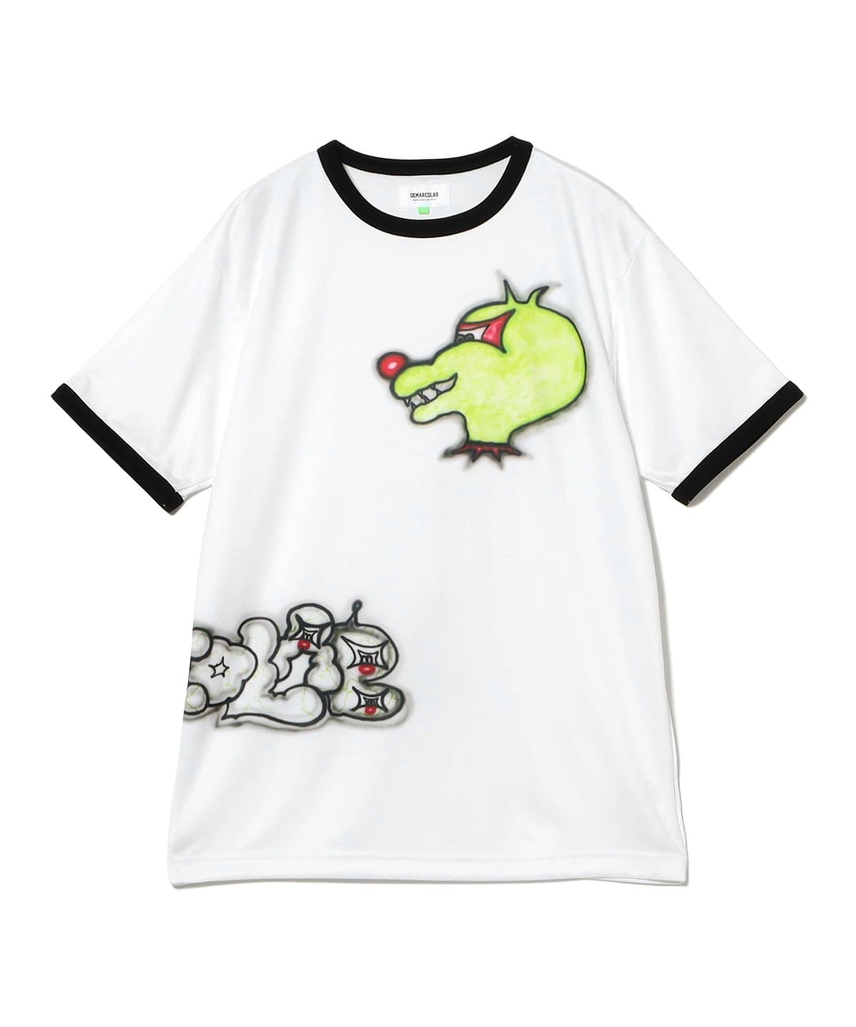 DeMarcoLab / TULREXX T Tシャツ・カットソー MEN WHITE/BLACK M DeMarcoLab / TULREXX T Tシャツ・カットソー MEN WHITE/BLACK M