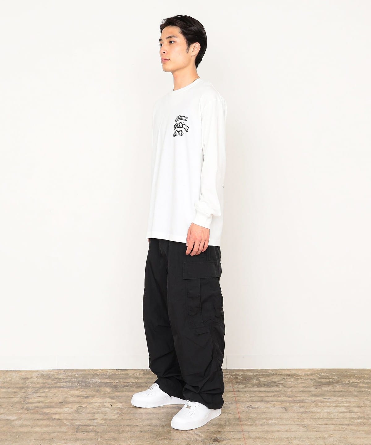 BEAMS T（ビームスT）Chaos Fishing Club / Arch Logo T-Shirt L