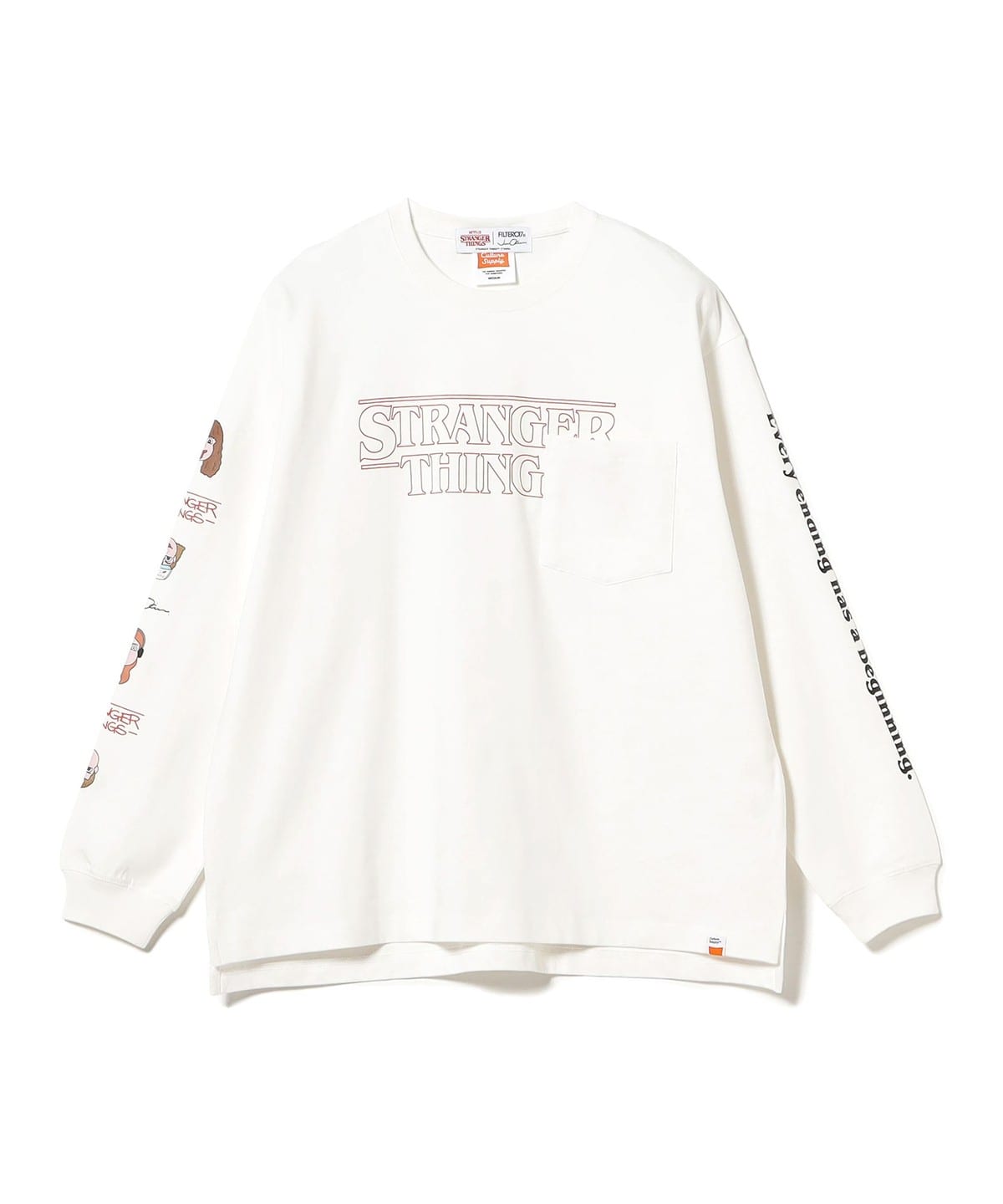 Stranger Things / LOGO Long Sleeve T-Shirt Tシャツ・カットソー MEN IVORY M Stranger Things / LOGO Long Sleeve T-Shirt Tシャツ・カットソー MEN IVORY M