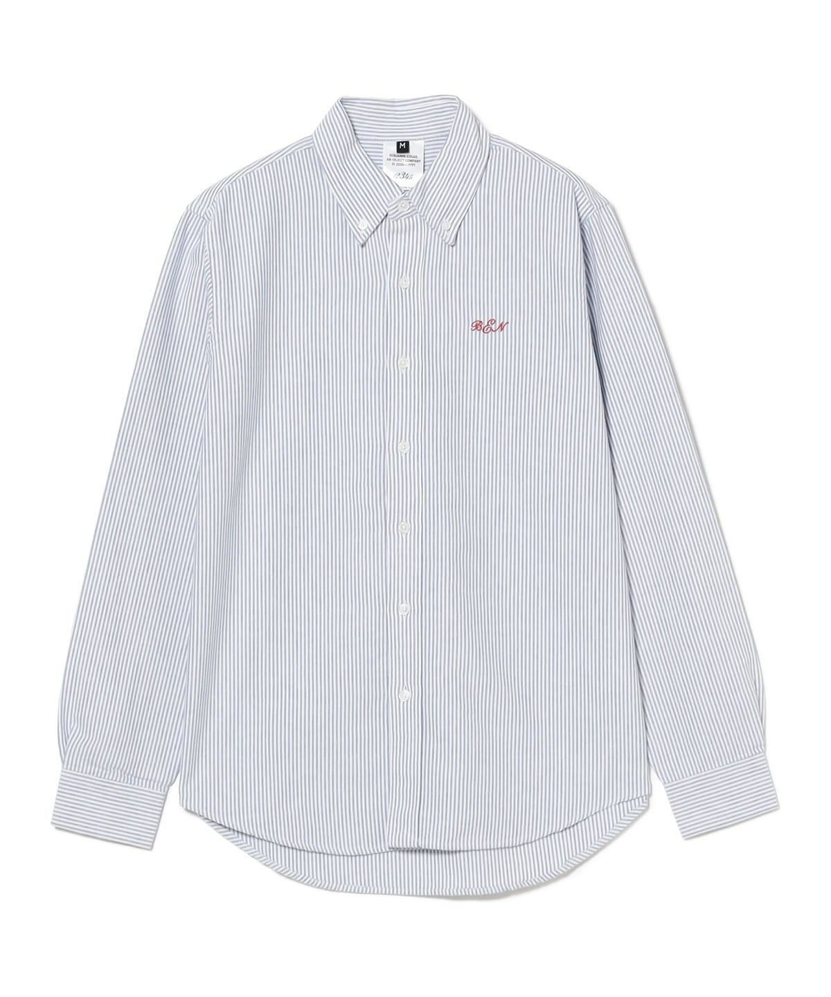 Benjamin Edgar / Striped Oxford Shirt シャツ・ブラウス MEN BLUE & WHITE STRIPED XL Benjamin Edgar / Striped Oxford Shirt シャツ・ブラウス MEN BLUE & WHITE STRIPED XL