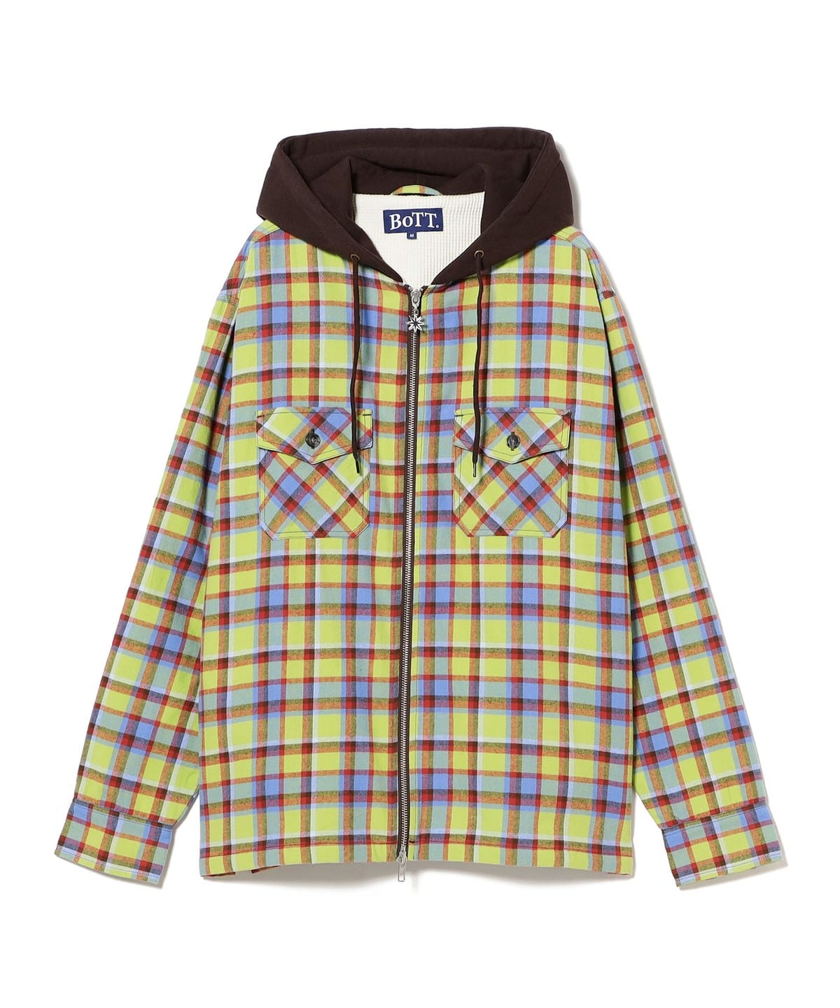 BoTT ボット / Hooded Flannel Shirt シャツ・ブラウス MEN GREEN L BoTT ボット / Hooded Flannel Shirt シャツ・ブラウス MEN GREEN L