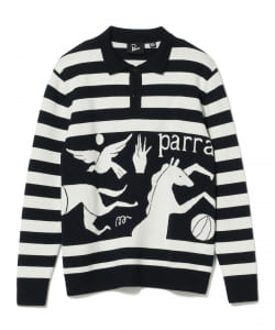 by Parra / basket bird horse knitted polo shirt