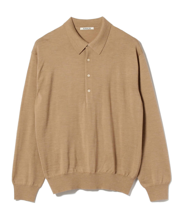 BEAMS T BEAMS T Outlet] AURALEE / SUPER HIGH GAUGE KNIT POLO 