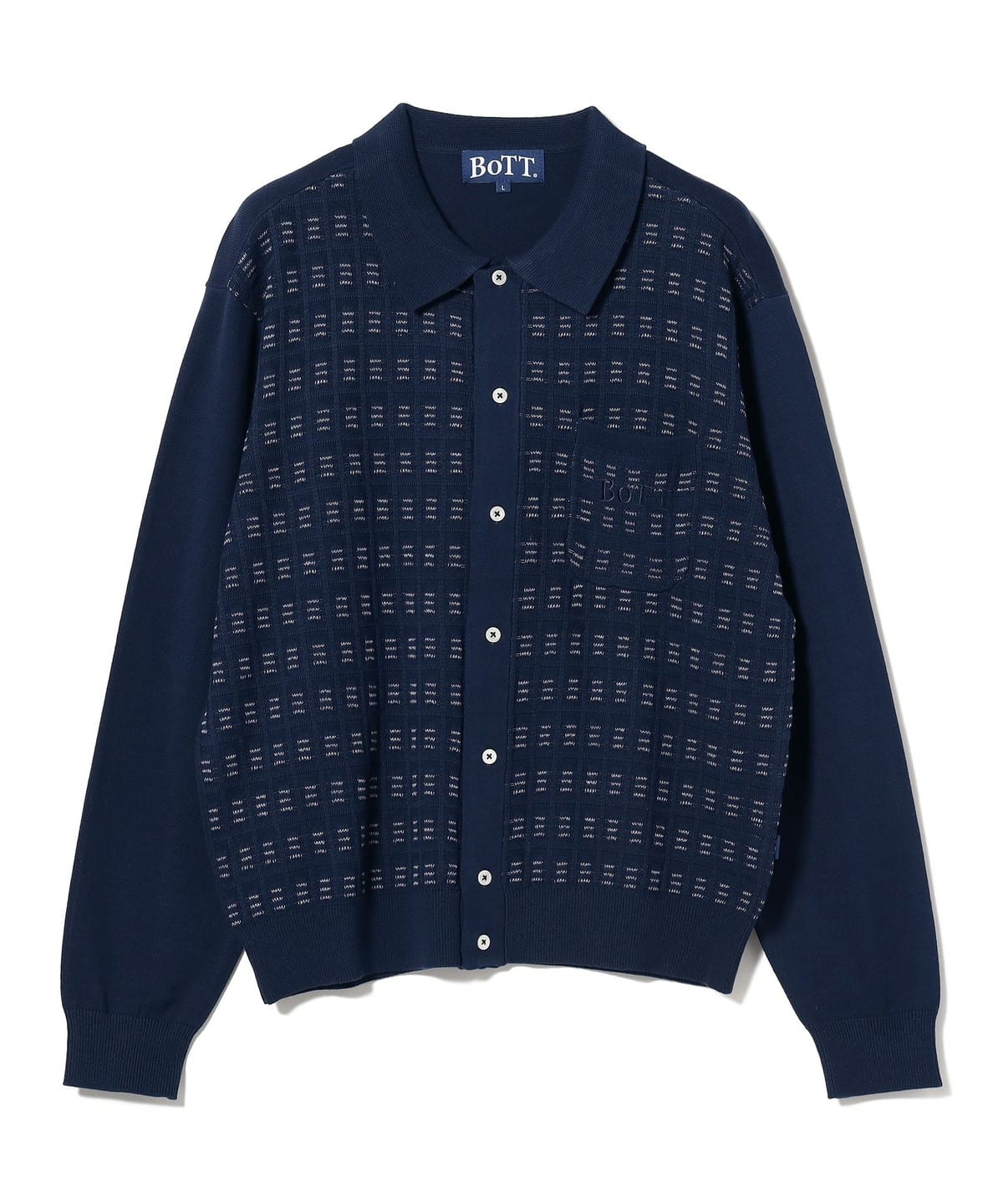 BoTT/ボット Button Down Knit Polo (NAVY) XL-