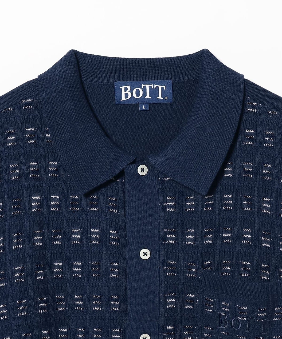 BoTT/ボット Button Down Knit Polo putt XL-