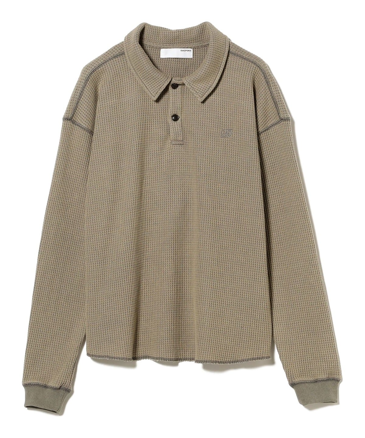 BEAMS T（ビームスT）Diaspora Skateboards / Waffle L/S Polo