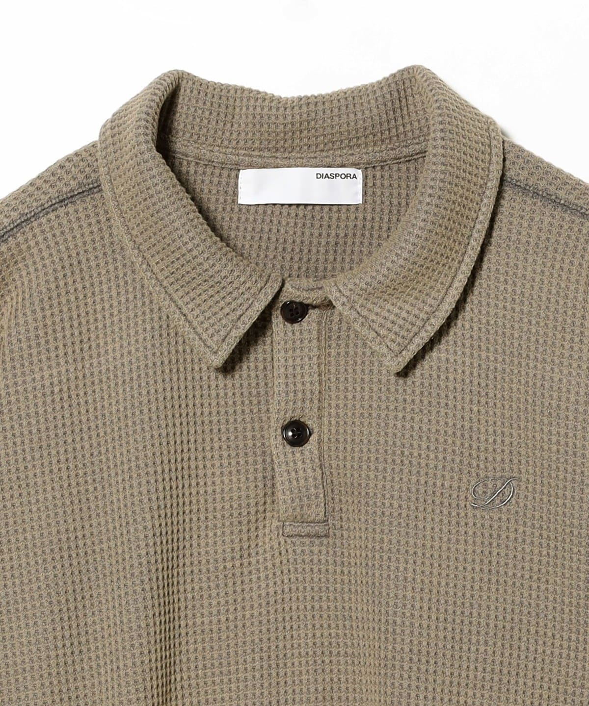 BEAMS T（ビームスT）Diaspora Skateboards / Waffle L/S Polo（シャツ