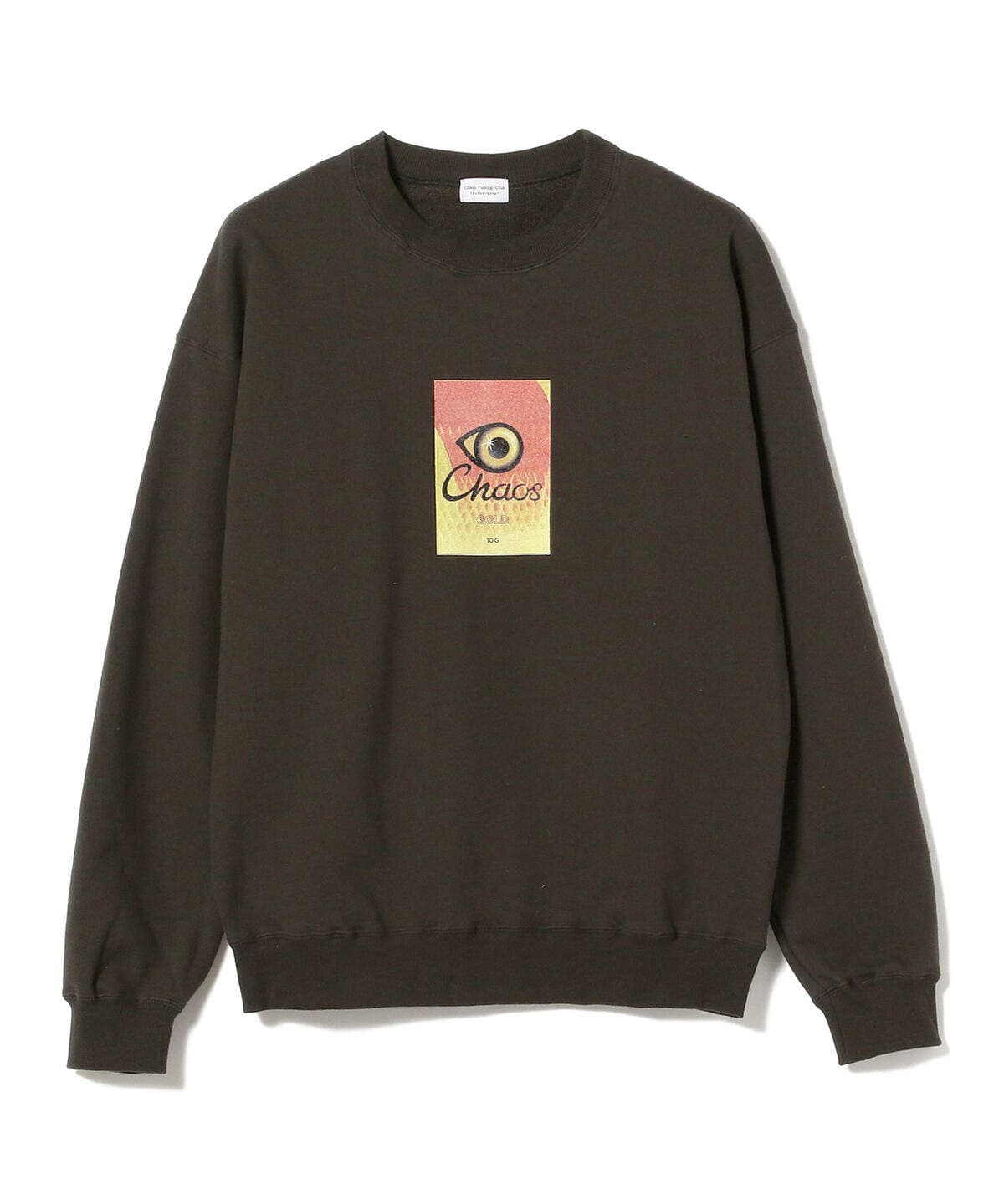 BLACK】Chaos Fishing Club / 別注 GOLD 10G CREW CREW NECK SWEAT-