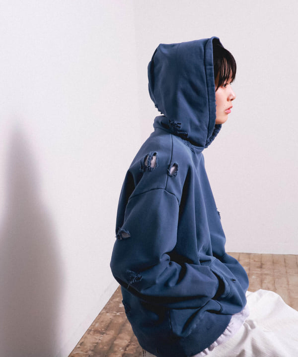 BEAMS T（ビームスT）【アウトレット】F-LAGSTUF-F / DAMAGE HOODIE