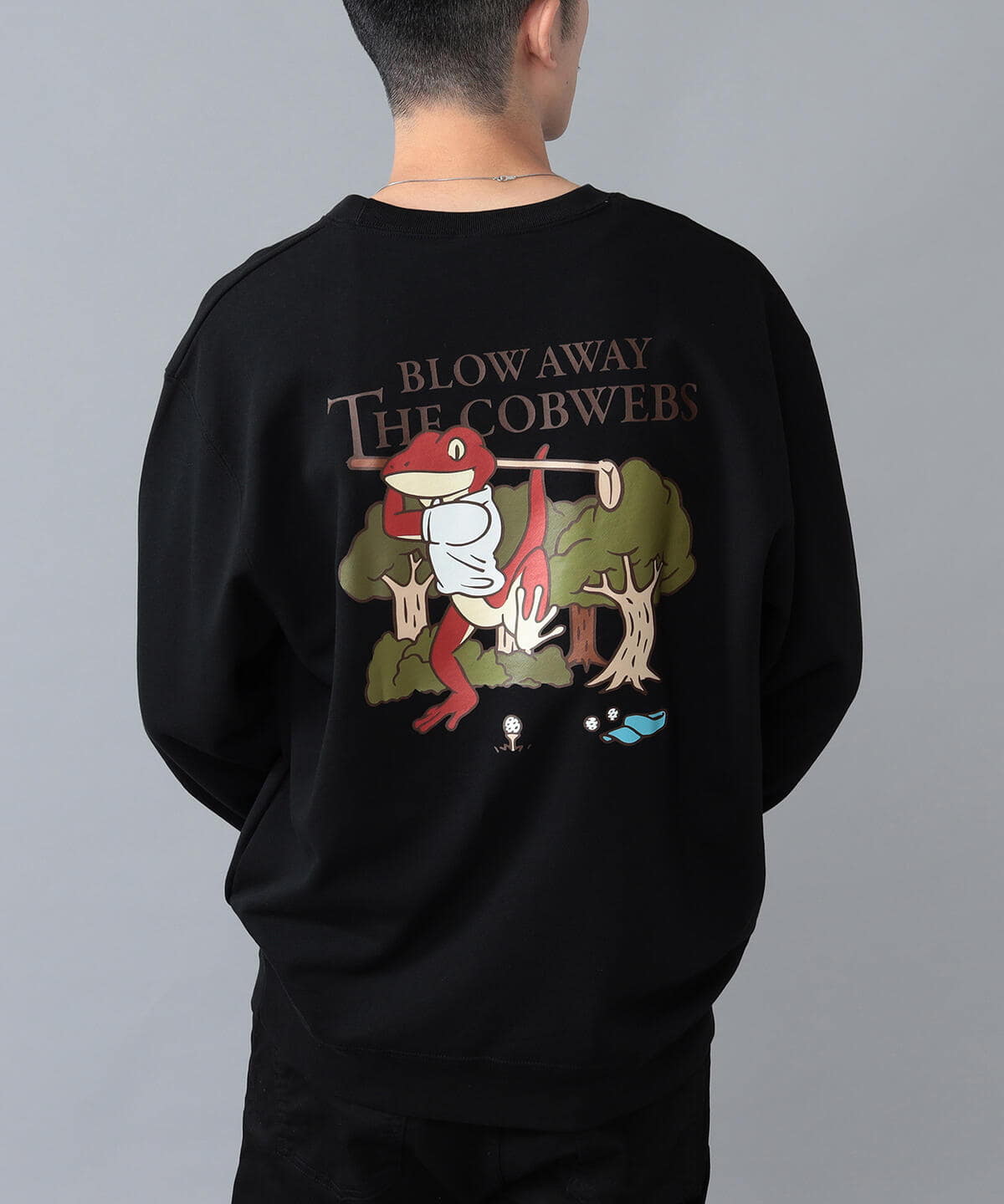 【SPECIAL PRICE】BLOW AWAY クルーネック スウェット トップス MEN BLACK S 【SPECIAL PRICE】BLOW AWAY クルーネック スウェット トップス MEN BLACK S