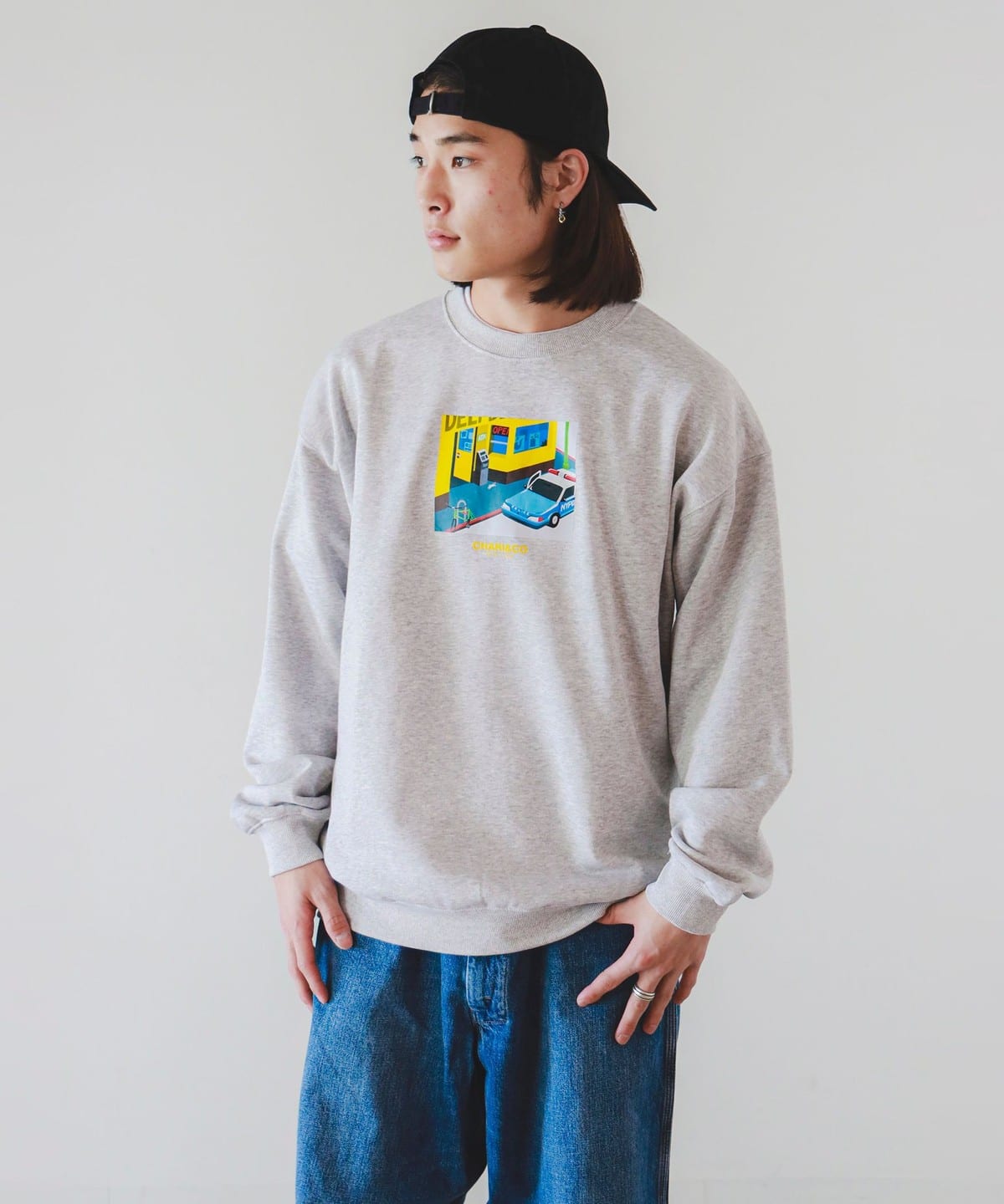 BEAMS T（ビームスT）CHARI&CO x TIM DAILY LIFE IN NY / CREWNECK