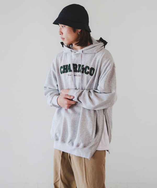 BEAMS T BEAMS T CHARI&CO / UNIVERSITY LOGO HOODIE SWEAT (tops