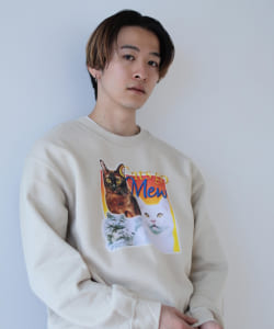 BEAMS / Cat go Mew クルーネック スウェット