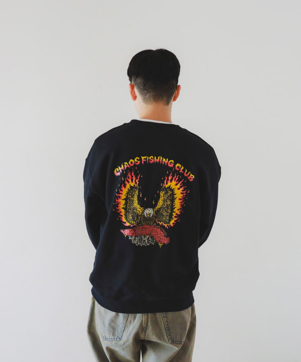 BEAMS T BEAMS T Chaos Fishing Club / EVIL FLAME CREW NECK L/S